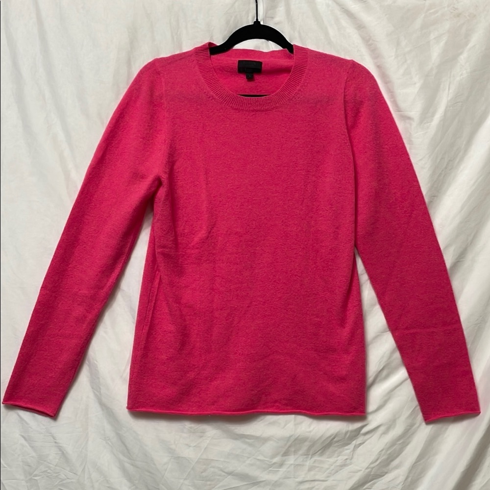J. Crew Hot Pink Crewneck Sweater